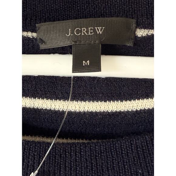 J Crew Striped Crew Sweater Dress Blue White Womens Size Medium - Picture 3 of 7